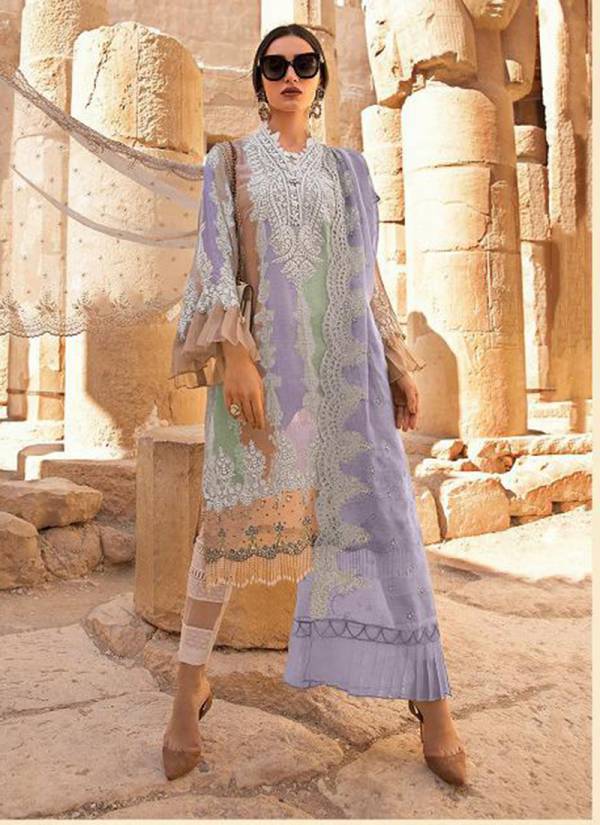 Mariya B Pure Lawn Cotton Embroidered Pakistani Salwar Suit Collectiob 524-528